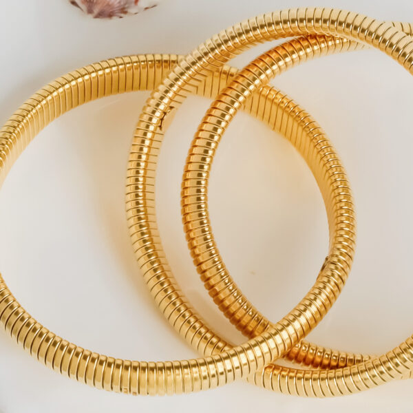 Serpentine Three Layered Golden Viper Bhumi Pednekar Bracelet