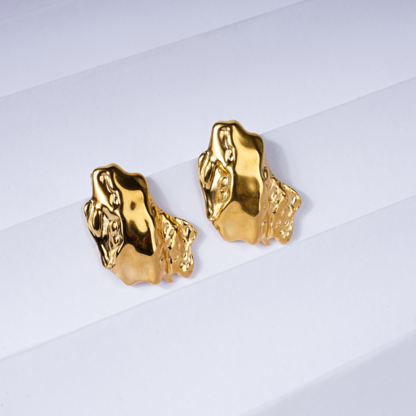 Modern Muse Hoop Earrings - Gold-Plated Statement Piece