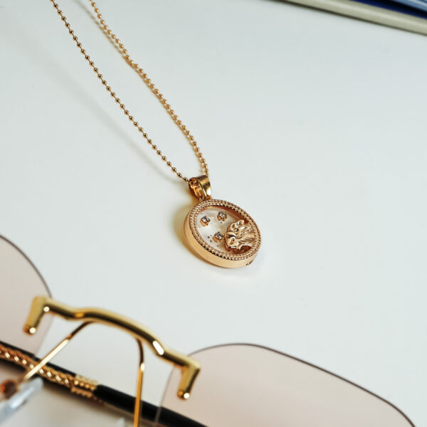 Sun's Embrace Leo Zodiac Sign Necklace