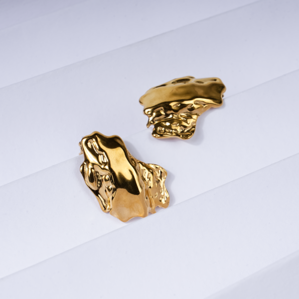 Modern Muse Hoop Earrings - Gold-Plated Statement Piece