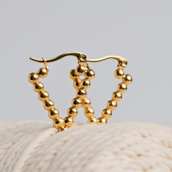 Chic Triangular Beaded Hoops | Fayah Jewelry