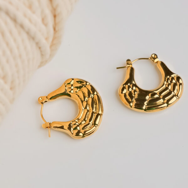 Classic Boho Hammered Hoop Earrings