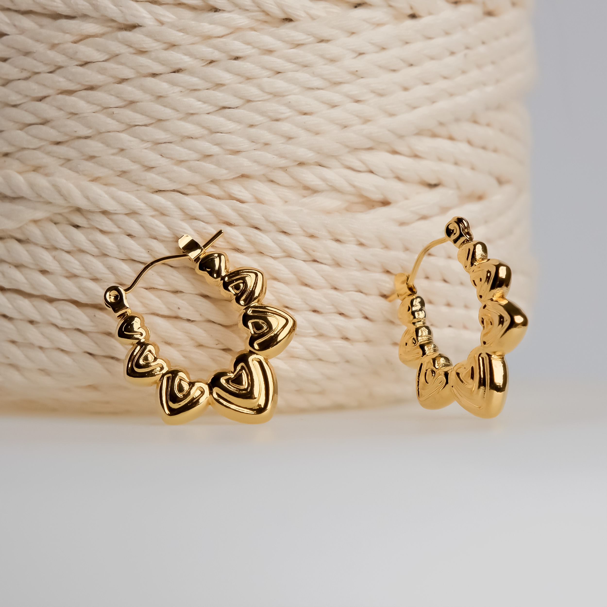 Many Hearts Hoop Earring