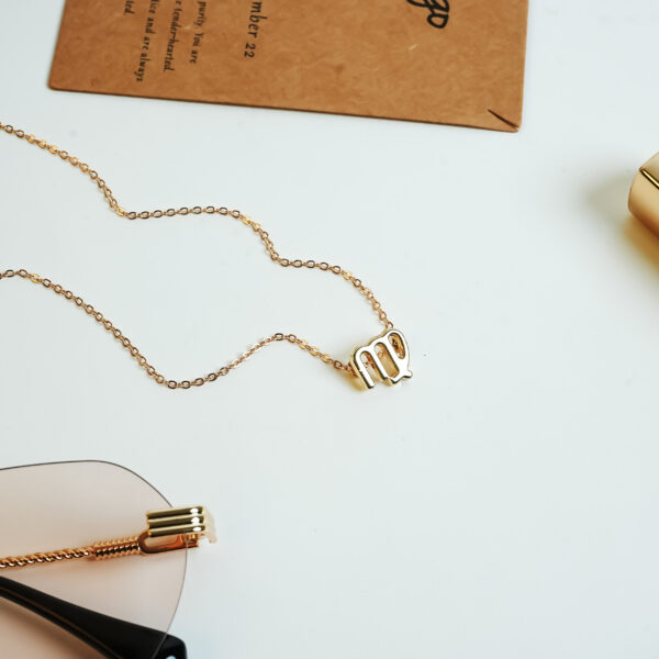 Minimalist Maiden Virgo Zodiac Necklace