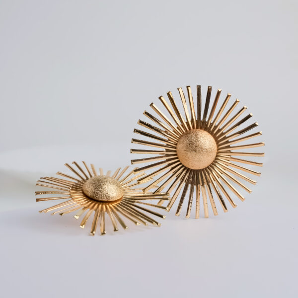 Fayah Sun-Beam Golden Stud Earrings
