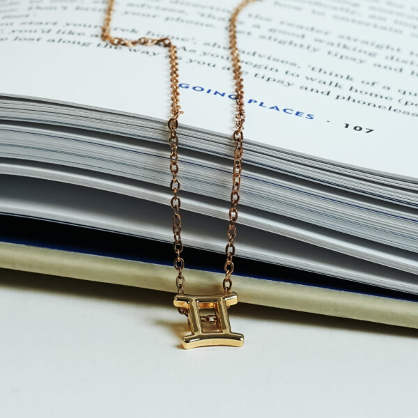 Minimalist Twins Gemini Zodiac Sign Necklace
