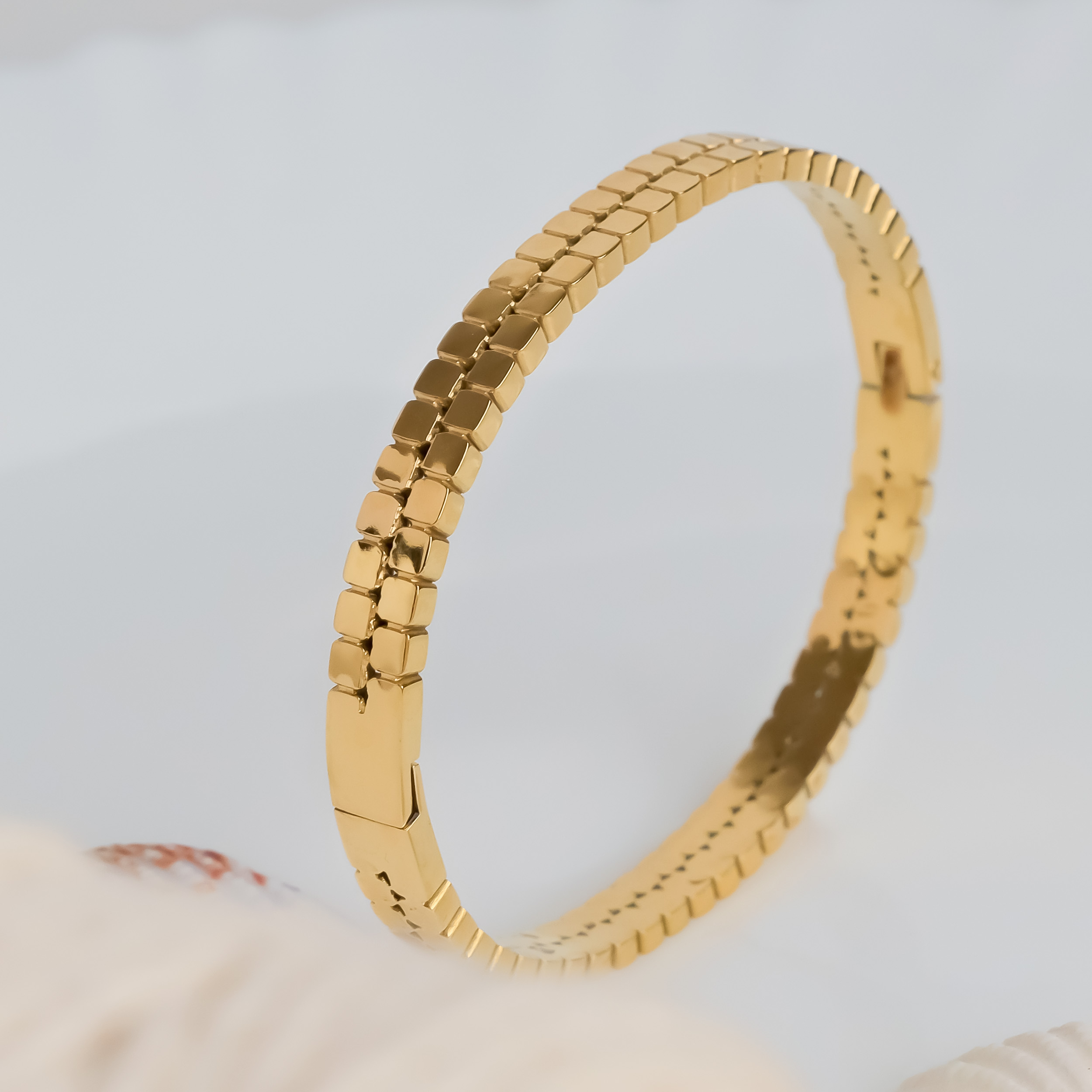 Golden Weave Double Layered Bracelet.