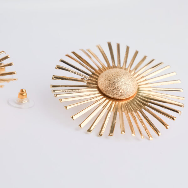 Fayah Sun-Beam Golden Stud Earrings