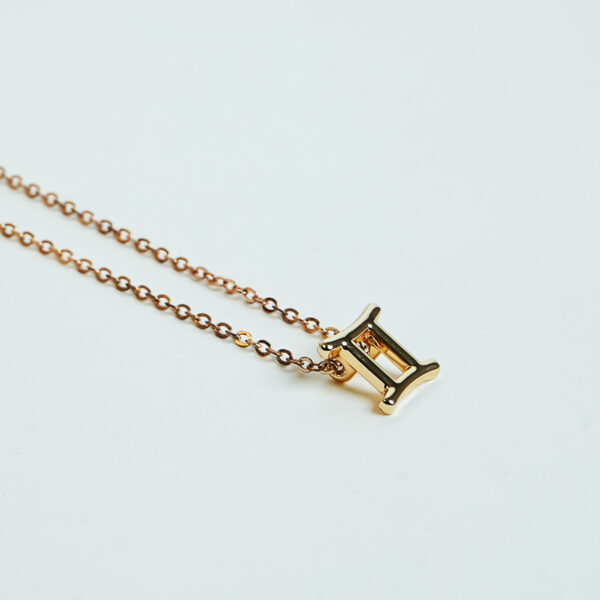 Minimalist Twins Gemini Zodiac Sign Necklace