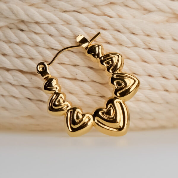 Many Hearts Hoop Earring