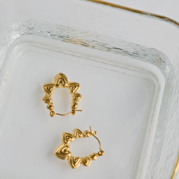 Many Hearts Hoop Earring