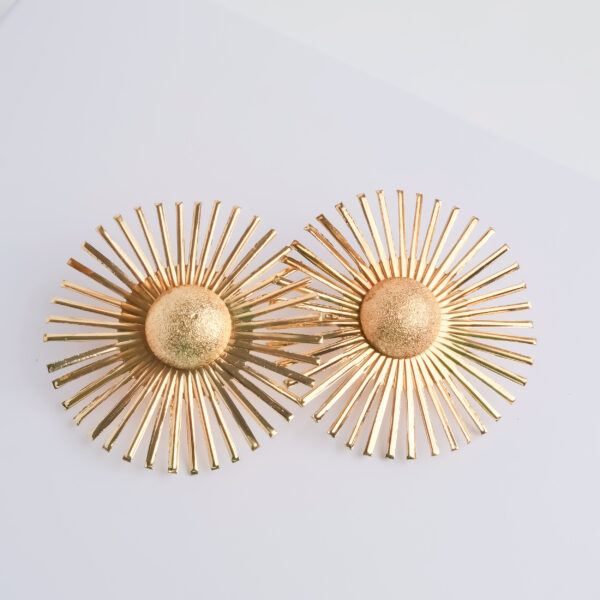 Fayah Sun-Beam Golden Stud Earrings