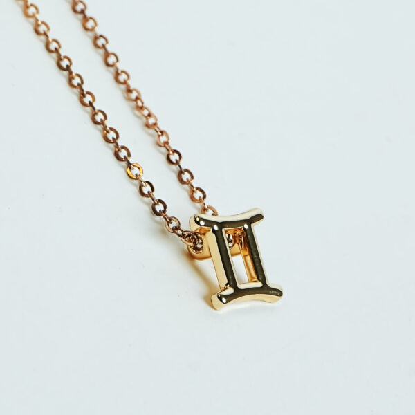 Minimalist Twins Gemini Zodiac Sign Necklace