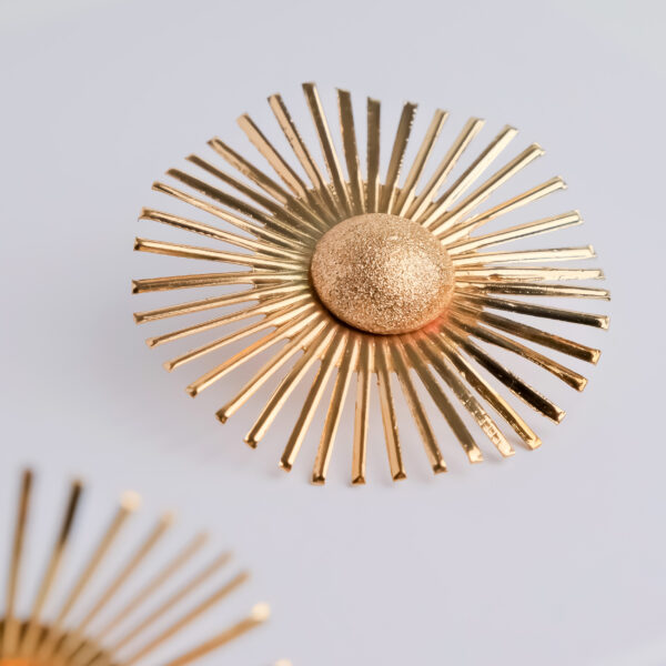 Fayah Sun-Beam Golden Stud Earrings
