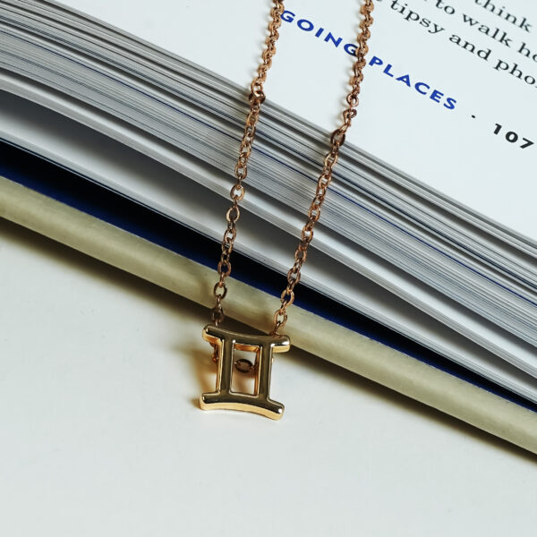 Minimalist Twins Gemini Zodiac Sign Necklace
