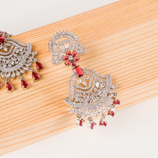 Bellissima Crimson Drop Danglers