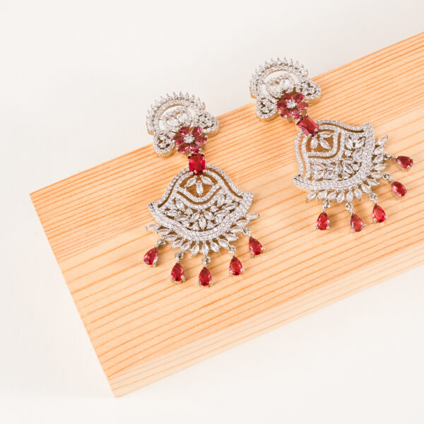 Bellissima Crimson Drop Danglers