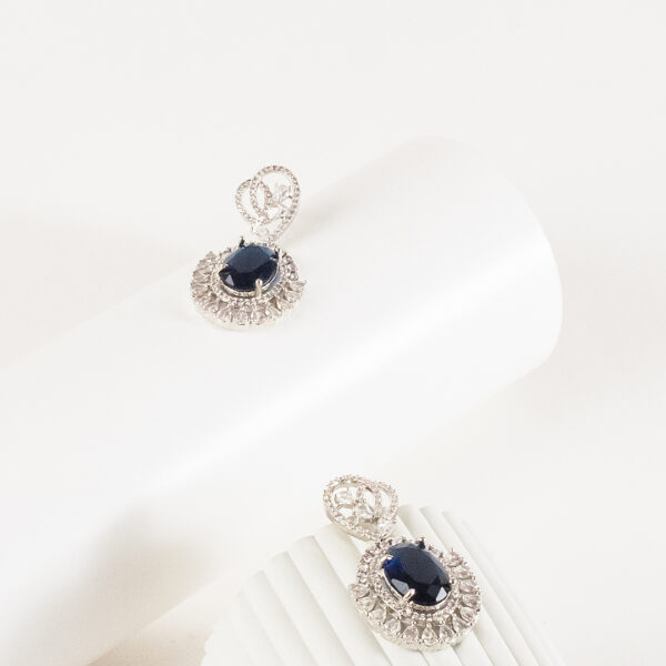 Midnight Sapphire Drop Earrings
