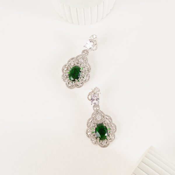 Emerald Cut Diamante Danglers
