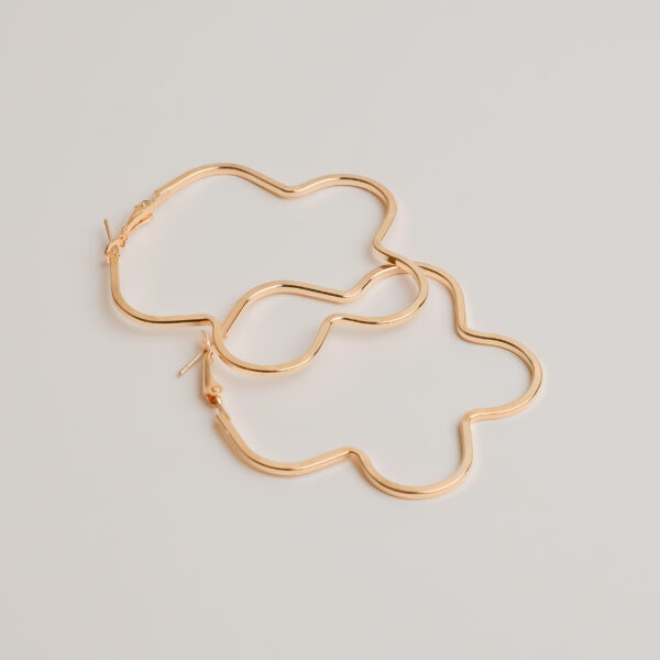 Fayah Gold Flower Hoop Earrings