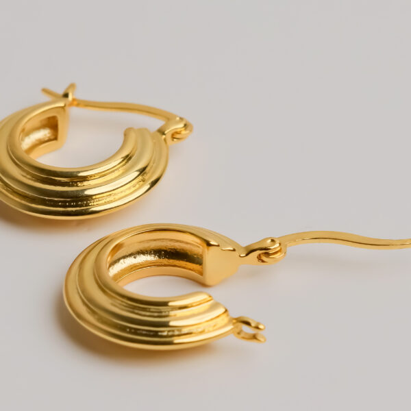 Swirl Golden Hoop Earrings