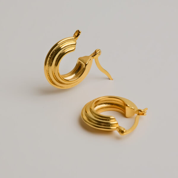 Swirl Golden Hoop Earrings