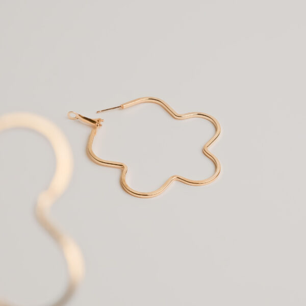 Fayah Gold Flower Hoop Earrings