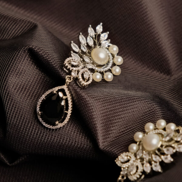 Midnight Pearl And Onyx Drop Earrings