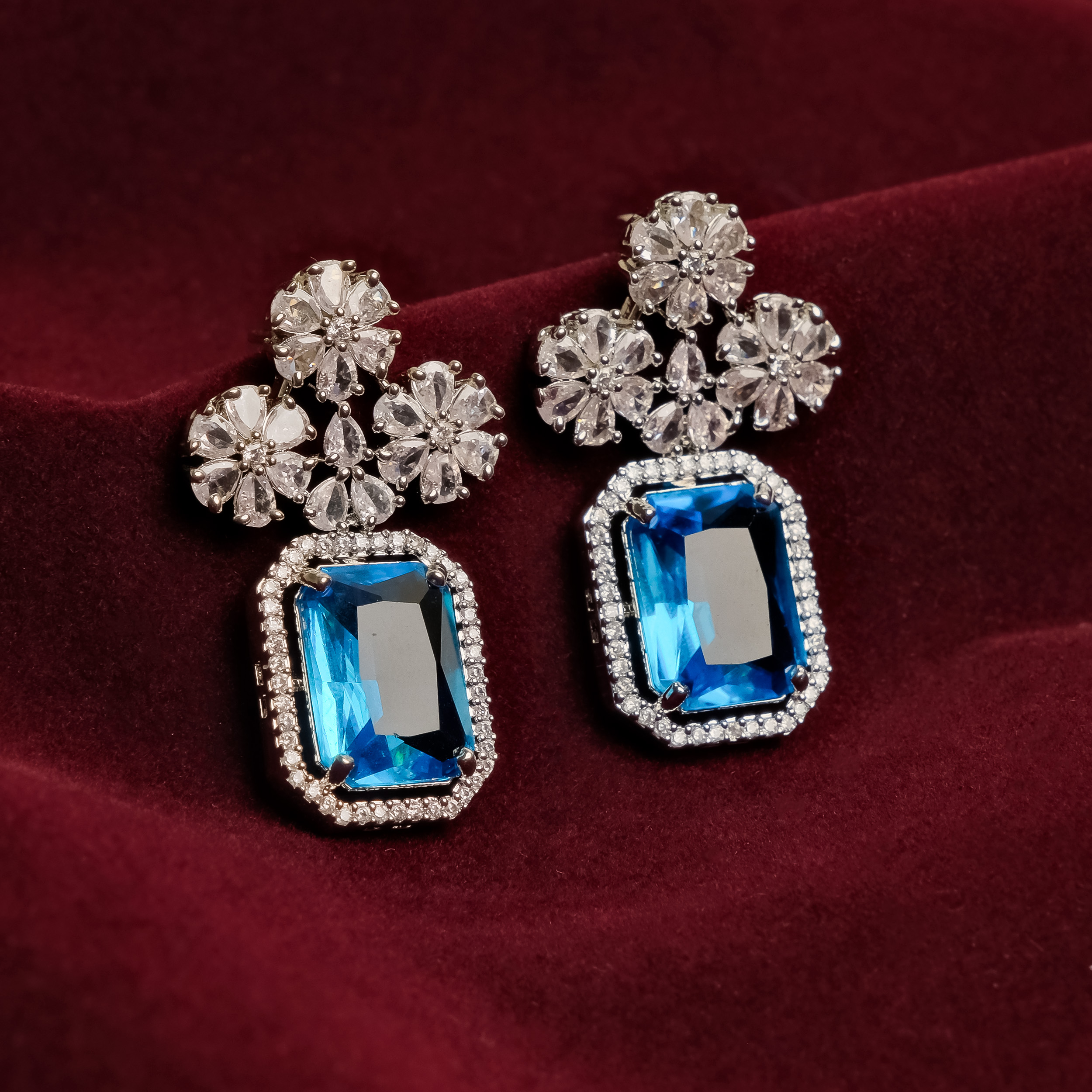 Sapphire Diamante Studs